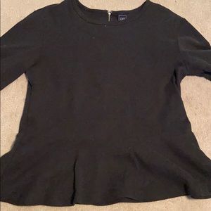 Dark gray peplum top